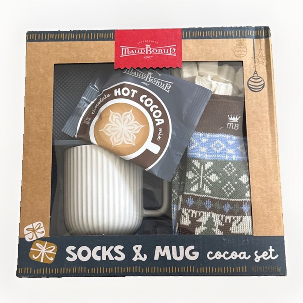 Maud Borup | One Size | Multicolor | Socks & Mug Hot Cocoa Gift Set